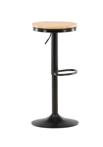 VENTURE DESIGN Conway barstol, hjdejusterbar, m. fodsttte - natur MDF og sort stl