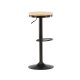 VENTURE DESIGN Conway barstol, hjdejusterbar, m. fodsttte - natur MDF og sort stl