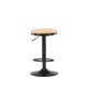 VENTURE DESIGN Conway barstol, hjdejusterbar, m. fodsttte - natur MDF og sort stl