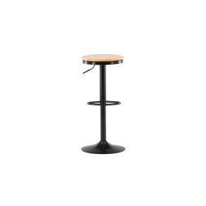 VENTURE DESIGN Conway barstol, hjdejusterbar, m. fodsttte - natur MDF og sort stl