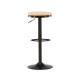 VENTURE DESIGN Conway barstol, hjdejusterbar, m. fodsttte - natur MDF og sort stl