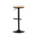 VENTURE DESIGN Conway barstol, hjdejusterbar, m. fodsttte - natur MDF og sort stl