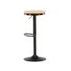 VENTURE DESIGN Conway barstol, hjdejusterbar, m. fodsttte - natur MDF og sort stl
