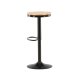 VENTURE DESIGN Conway barstol, hjdejusterbar, m. fodsttte - natur MDF og sort stl
