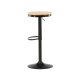 VENTURE DESIGN Conway barstol, hjdejusterbar, m. fodsttte - natur MDF og sort stl