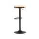 VENTURE DESIGN Conway barstol, hjdejusterbar, m. fodsttte - natur MDF og sort stl