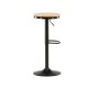 VENTURE DESIGN Conway barstol, hjdejusterbar, m. fodsttte - natur MDF og sort stl