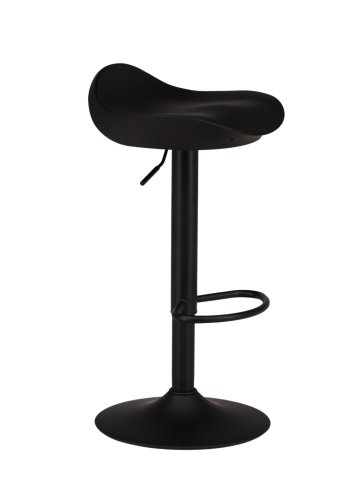 VENTURE DESIGN Adesto barstol, m. fodsttte - matsort plastik og sort stl