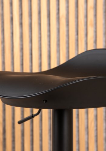 VENTURE DESIGN Adesto barstol, m. fodsttte - matsort plastik og sort stl