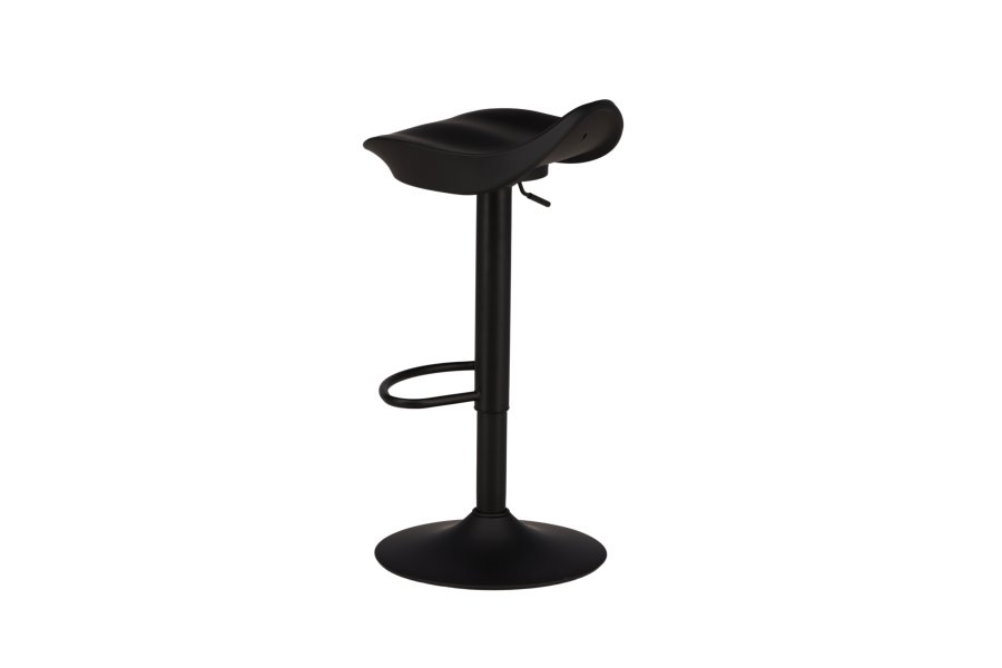 VENTURE DESIGN Adesto barstol, m. fodsttte - matsort plastik og sort stl