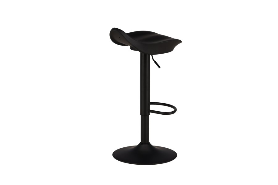 VENTURE DESIGN Adesto barstol, m. fodsttte - matsort plastik og sort stl