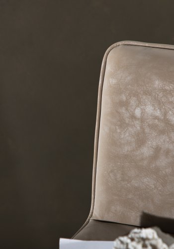 VENTURE DESIGN Bisbee barstol, m. rygln og fodsttte - beige mikrofiber og sort stl