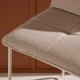 VENTURE DESIGN Bisbee barstol, m. rygln og fodsttte - beige bouclé stof og stl
