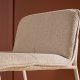 VENTURE DESIGN Bisbee barstol, m. rygln og fodsttte - beige bouclé stof og stl