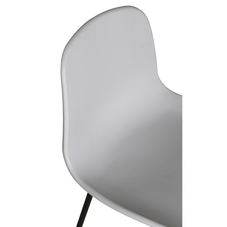 VENTURE DESIGN Arctic spisebordsstol - hvid plastik og sort metal