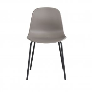 VENTURE DESIGN Arctic spisebordsstol - khaki plastik og sort metal