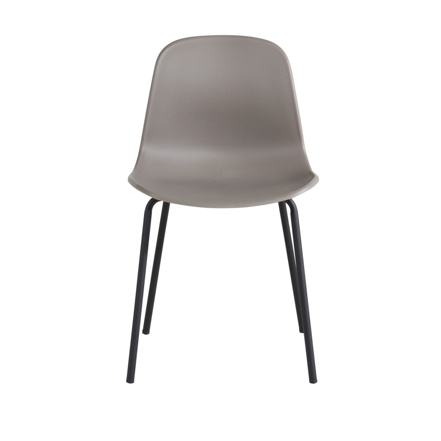VENTURE DESIGN Arctic spisebordsstol - khaki plastik og sort metal