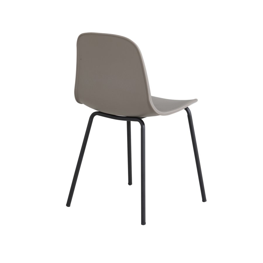 VENTURE DESIGN Arctic spisebordsstol - khaki plastik og sort metal