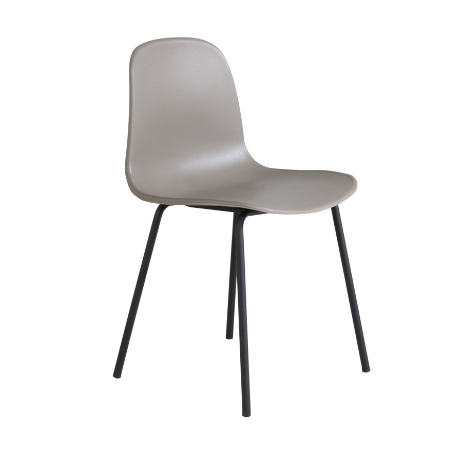 VENTURE DESIGN Arctic spisebordsstol - khaki plastik og sort metal