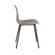 VENTURE DESIGN Arctic spisebordsstol - khaki plastik og sort metal