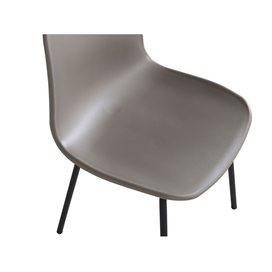 VENTURE DESIGN Arctic spisebordsstol - khaki plastik og sort metal