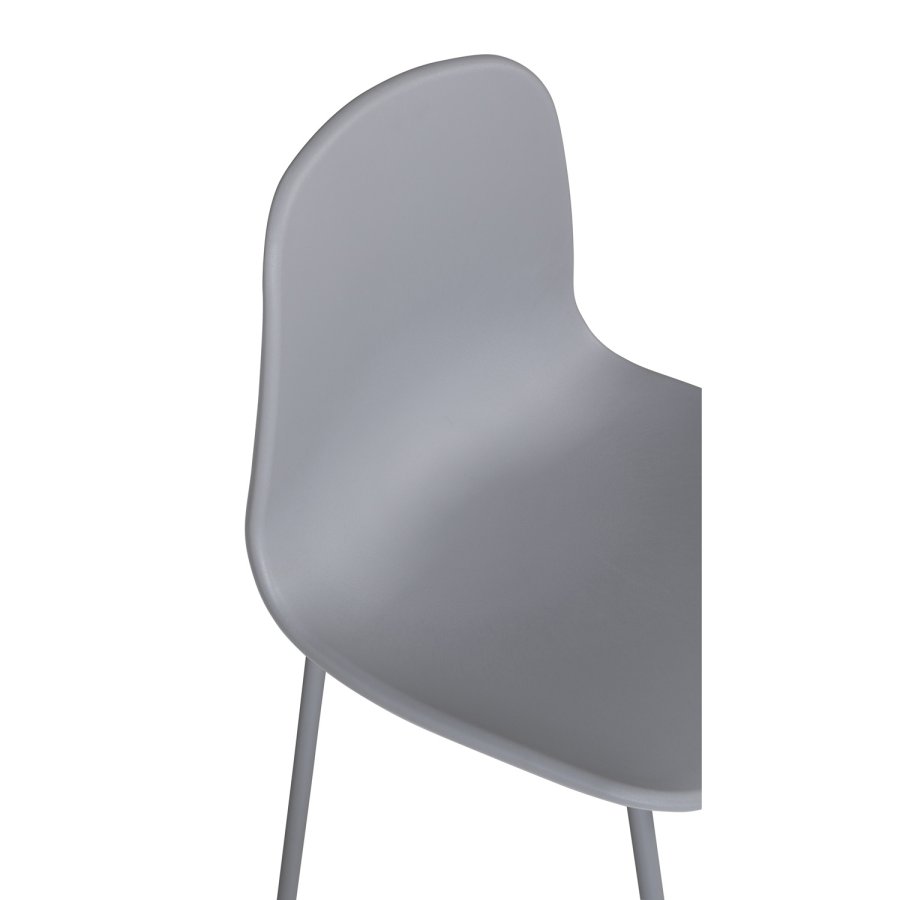 VENTURE DESIGN Arctic spisebordsstol - gr plastik og gr metal