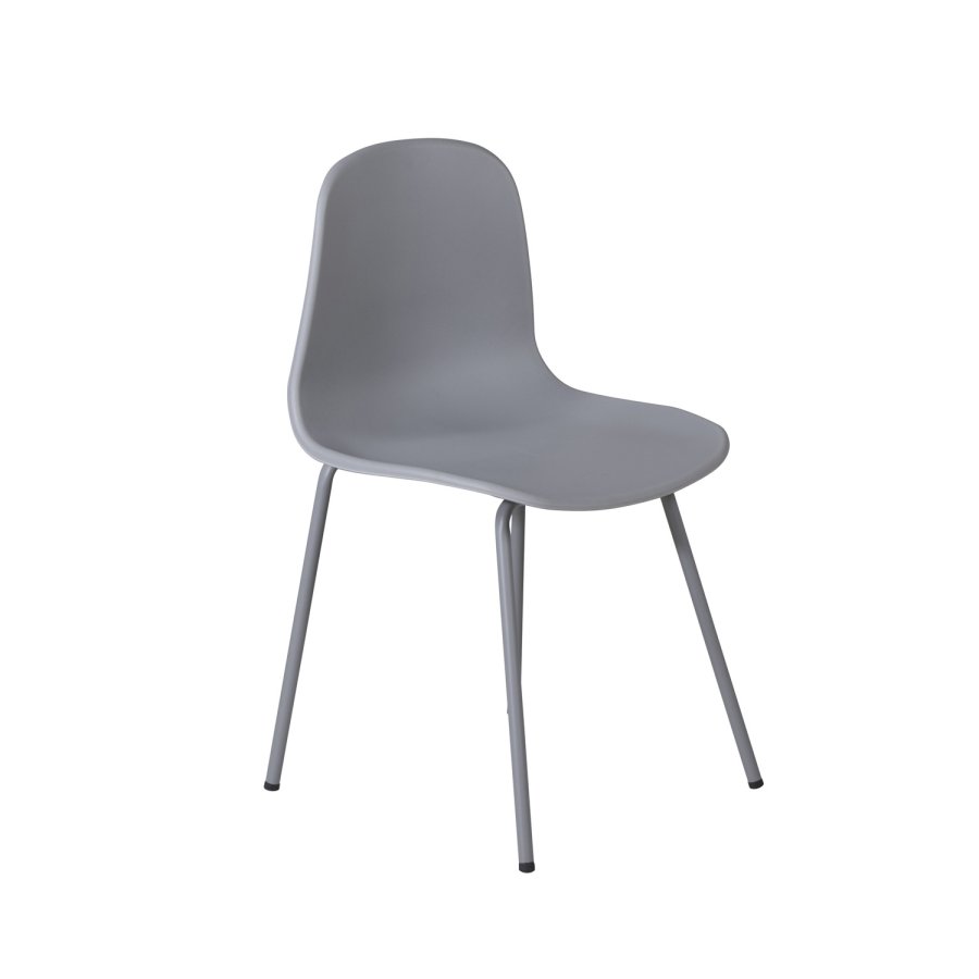 VENTURE DESIGN Arctic spisebordsstol - gr plastik og gr metal