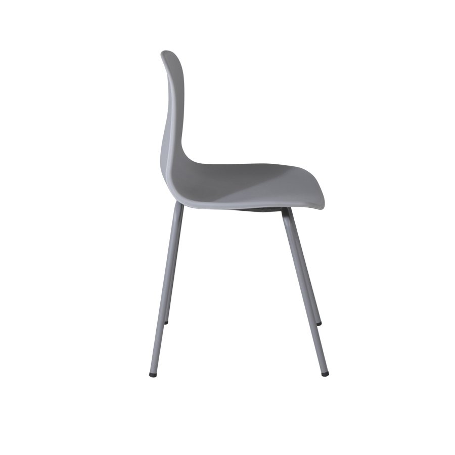 VENTURE DESIGN Arctic spisebordsstol - gr plastik og gr metal