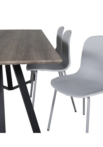 VENTURE DESIGN Arctic spisebordsstol - gr plastik og gr metal