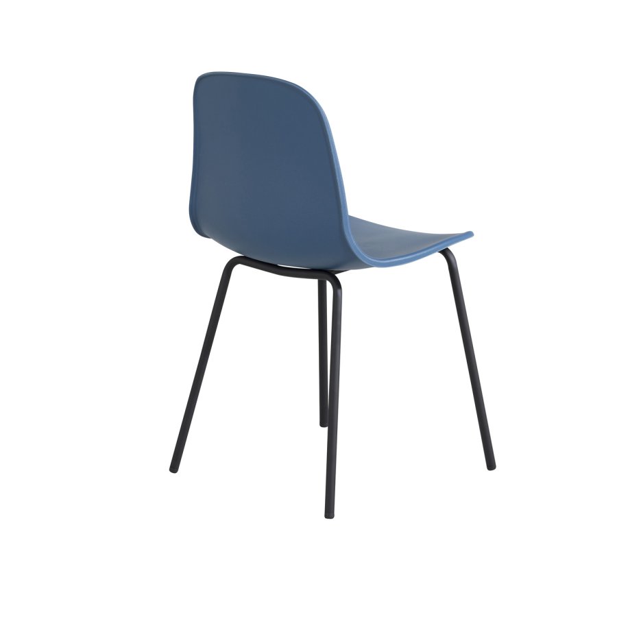 VENTURE DESIGN Arctic spisebordsstol - bl plastik og sort metal