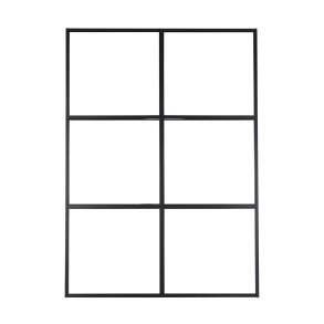 VENTURE DESIGN Leif rumdeler - glas og sort metal (150x210)