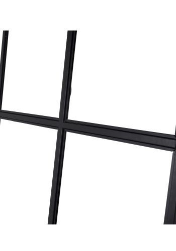 VENTURE DESIGN Leif rumdeler - glas og sort metal (90x210)