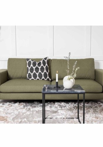 VENTURE DESIGN Bolero 3 pers. sofa - grn polyester og sort metal