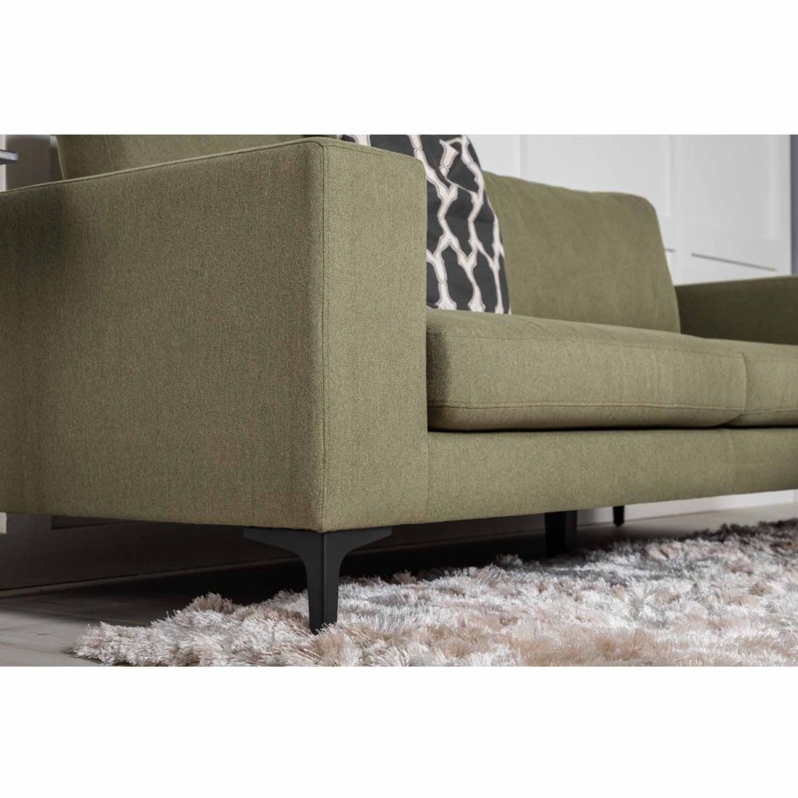VENTURE DESIGN Bolero 3 pers. sofa - grn polyester og sort metal