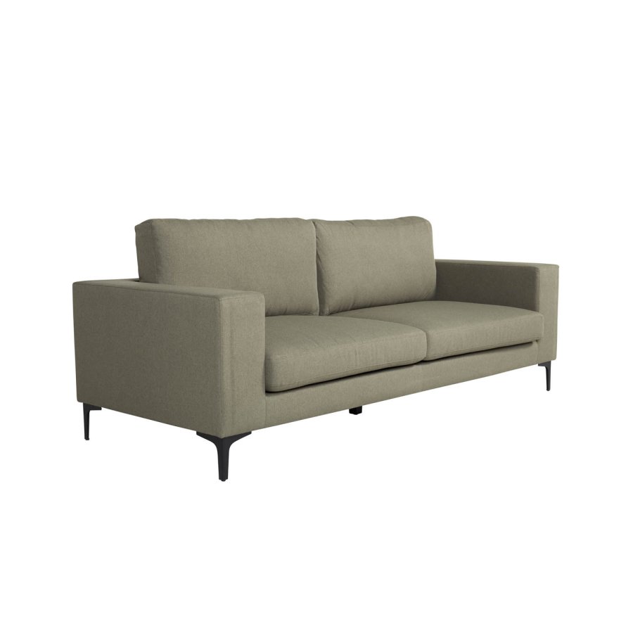 VENTURE DESIGN Bolero 3 pers. sofa - grn polyester og sort metal