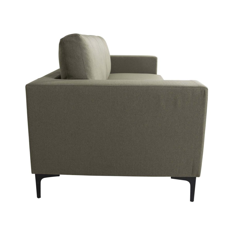 VENTURE DESIGN Bolero 3 pers. sofa - grn polyester og sort metal