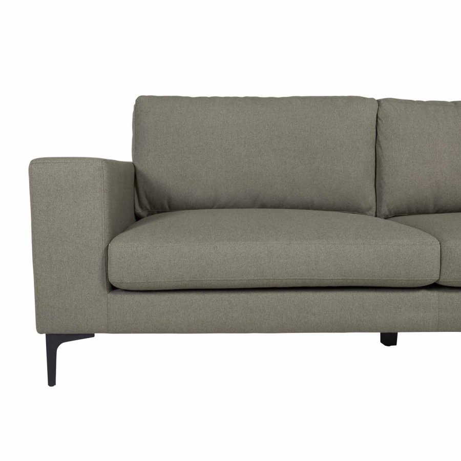 VENTURE DESIGN Bolero 3 pers. sofa - grn polyester og sort metal