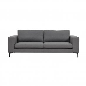 VENTURE DESIGN Bolero 3 pers. sofa - gr polyester og sort metal