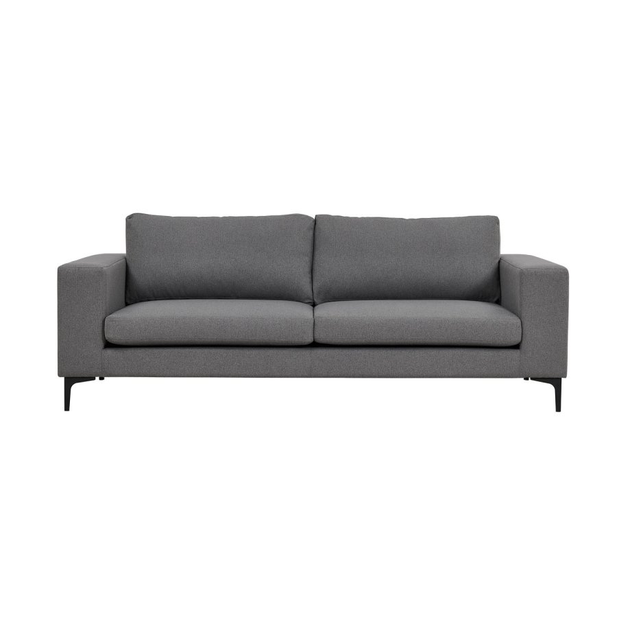 VENTURE DESIGN Bolero 3 pers. sofa - gr polyester og sort metal