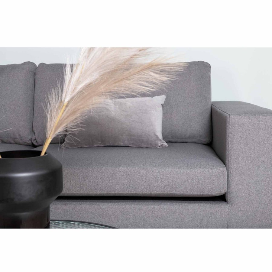 VENTURE DESIGN Bolero 3 pers. sofa - gr polyester og sort metal