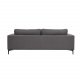 VENTURE DESIGN Bolero 3 pers. sofa - gr polyester og sort metal