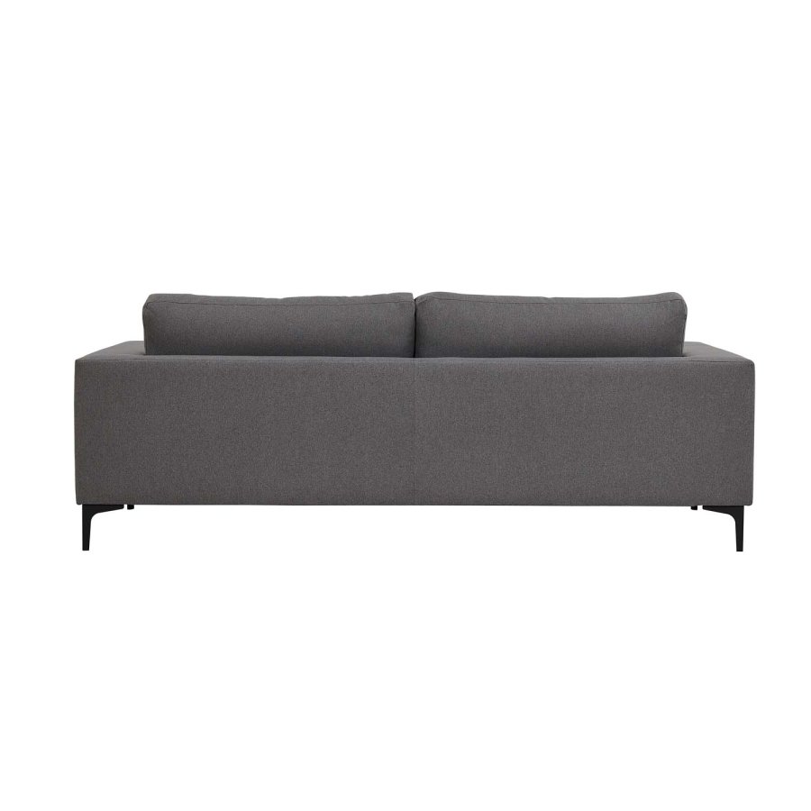 VENTURE DESIGN Bolero 3 pers. sofa - gr polyester og sort metal