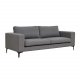 VENTURE DESIGN Bolero 3 pers. sofa - gr polyester og sort metal