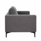 VENTURE DESIGN Bolero 3 pers. sofa - gr polyester og sort metal