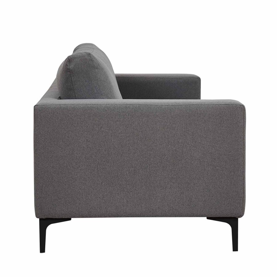 VENTURE DESIGN Bolero 3 pers. sofa - gr polyester og sort metal