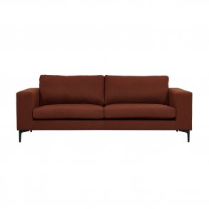 VENTURE DESIGN Bolero 3 pers. sofa - rust polyester og sort metal