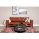 VENTURE DESIGN Bolero 3 pers. sofa - rust polyester og sort metal