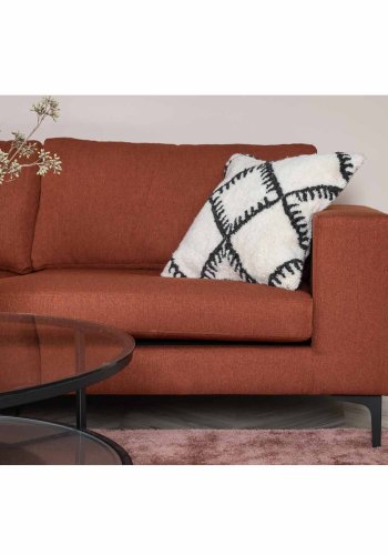 VENTURE DESIGN Bolero 3 pers. sofa - rust polyester og sort metal