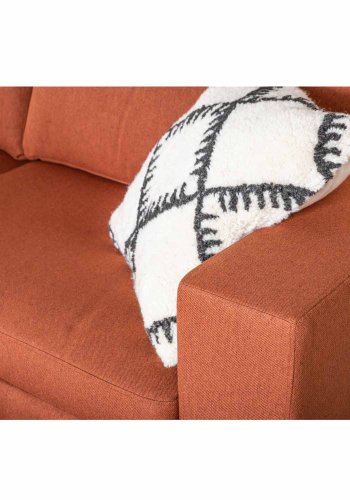 VENTURE DESIGN Bolero 3 pers. sofa - rust polyester og sort metal