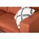 VENTURE DESIGN Bolero 3 pers. sofa - rust polyester og sort metal